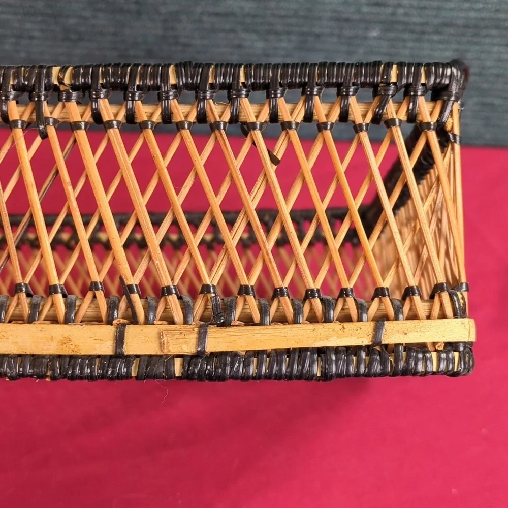 Vintage Cane & Wicker Basket
